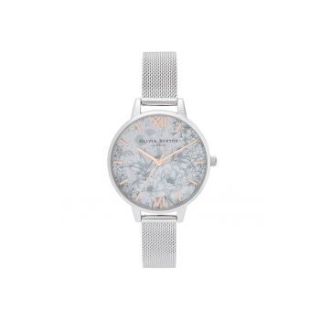 Ceas dama -  Terrazzo Florals - inox - mecanism quartz