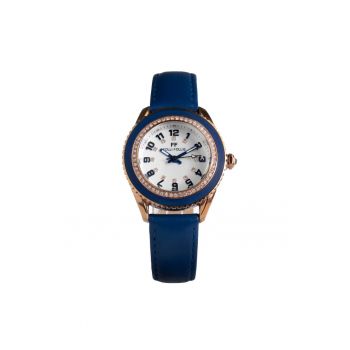 Ceas de mână  quartz - inox - piele naturală - 36mm