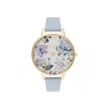 Ceas femei -  Bejewelled Florals - inox - piele - 38mm