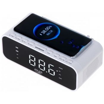 ADLER Ceas cu alarma Adler AD1192W cu incarcator wireless, functie de alarma alba