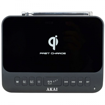 Akai Radio cu ceas Akai ACRB-1000, Bluetooth 5.1, AM/FM, USB, Negru