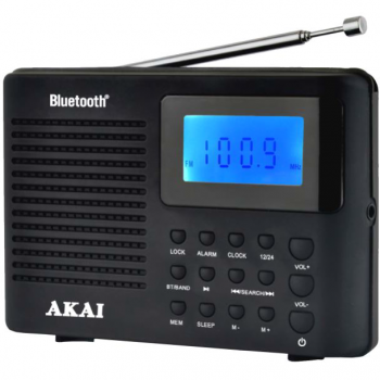 Akai Radio portabil Akai APR-400, Bluetooth 5.0, AM/FM, Negru