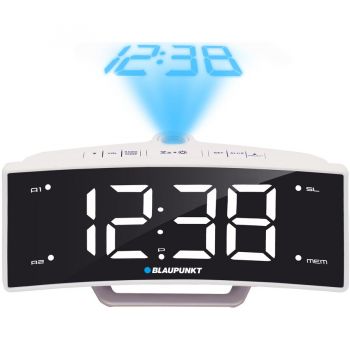 Blaupunkt Ceas cu radio Blaupunkt CRP7WH, Proiector, USB, Alb