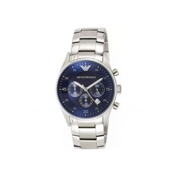 Ceas barbati AR5860 -  Inox/Sticla minerala - Quartz - 43mm - 5ATM - Argintiu/Albastru