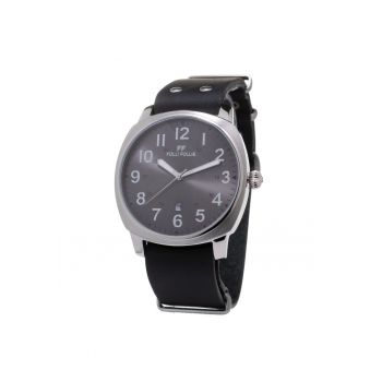 Ceas Barbati -  quartz - inox - 40mm - curea piele naturale