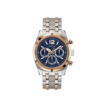 Ceas  Unisex Quartz Argintiu - Cadran Albastru - Rezistent la Apa 5 ATM