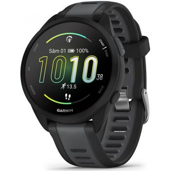 GARMIN Ceas Inteligent Garmin Forerunner 165, Music, GPS, WiFi, Negru-Slate Gri GARMIN Ceas Inteligent Garmin Forerunner 165, Music, GPS, WiFi, Negru-Slate Gri
