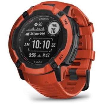 GARMIN Smartwatch Garmin Instinct 2X, Solar, Flame Red
