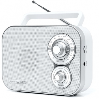 MUSE Radio portabil Muse M-51 RW, FM/MW, Boxa frontala, Alb (M-051RW)