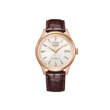 Ceas bărbați -  40mm - inox - piele naturală