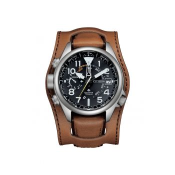 Ceas bărbați  Promaster Land - titan - 49mm - curea piele naturală - analog - rezistent la apă 20 atm