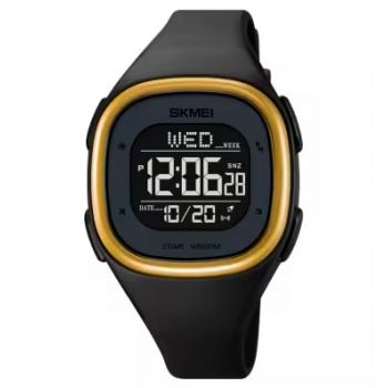 Ceas barbatesc de mana Skmei Sport Quartz Digital Fashion Casual Negru Auriu