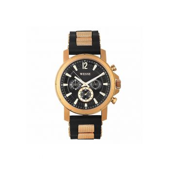 Ceas barbatesc  model WWG200706 - bronz - negru - silicon - 5 ATM - rotund