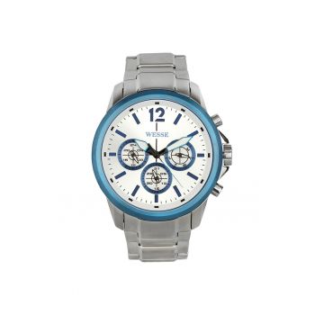 Ceas barbatesc  model WWG400507SS - argintiu - curea din otel - rezistent la apa 5 ATM