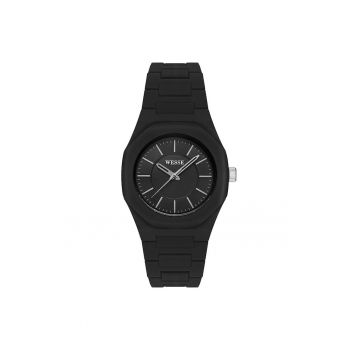 Ceas dama  36mm - curea plastic - rezistent la apa 5 ATM - culoare negru