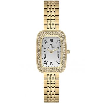 Ceas de dama  WWL113802 - carcasa de 33 mm - curea din otel - 3 ATM - auriu