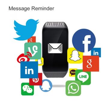 Bratara Fitness Techstar® K1, 0.66 inch OLED, Alerte, Social Media, Monitorizare Cardiaca, IP65, Bluetooth 4.0