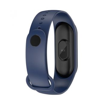 Bratara Smart Fitness Techstar® M3 Plus , Unisex, Monitorizarea Sangelui si Ritmului Cardiac, Albastru Inchis