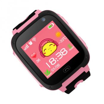 Ceas Smartwatch Copii Techstar® Q9, Slot Cartela SIM, GPS Tracker, Buton Urgenta SOS, Monitorizare Live, Apelare, Roz