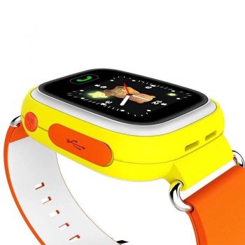 Ceas Smartwatch Copii Techstar® Q90, 1.22 inch IPS, Slot Cartela SIM, Bluetooth 4.0, Tracker GPS, AGPS, LBS, WIFI