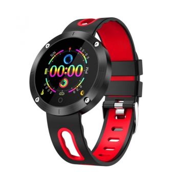 Ceas Smartwatch Techstar® DM58, 1.22 inch IPS, Bluetooth 4.0 + EDR, Monitorizare Tensiune, Puls, Multiple Alerte Unice
