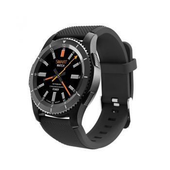 Ceas Smartwatch Techstar® DT No.1 G8, MTK2502, Bluetooth 4.0, SIM, Notificari, Monitorizare Puls, Culoare Negru