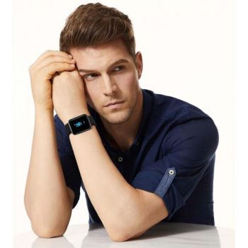 Ceas Smartwatch Techstar® P68, 1.3 inch IPS, Monitorizare Puls, Tensiune, Sedentarism, Bluetooth 4.0, IP65, Curea Otel