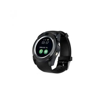 Ceas Smartwatch V8 Negru HandsFree Bluetooth 3.0 Micro SIM Android Camera 1.3MP