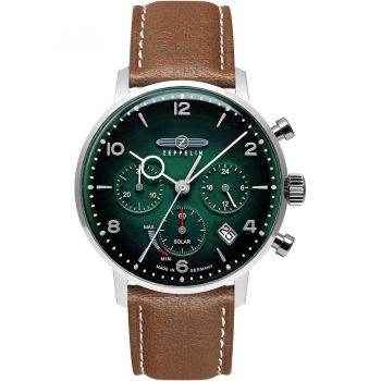 Ceas Zeppelin Zeppelin 8086-4N Hindenburg LZ129 Chronograph Mens Watch Solar 41mm 5ATM