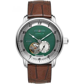 Ceas Zeppelin Zeppelin 8566-2 Mens Watch Friedrichshafen Open Heart Automatic 40mm 5ATM