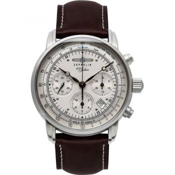 Ceas Zeppelin Zeppelin 8620-1 Mens Watch 100 Jahre Zeppelin Autom. Chrono Sternwarte Glashütte 42mm 5ATM