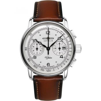 Ceas Zeppelin Zeppelin 8676-1 Chronograph 100 Years Zeppelin Mens Watch 42mm 5ATM
