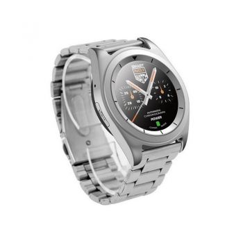 Smartwatch Business Class G6 Argintiu Bluetooth 4.0 Pedometru, Consum Calorii, Pasi, Monitorizare Somn Compatibil IOS