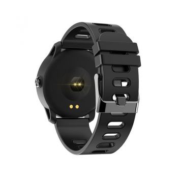 Smartwatch Techstar® S08 Negru Unisex Waterproof IP68 BT 4.0, Ecran 1.3 inch Conectare Android si iOS