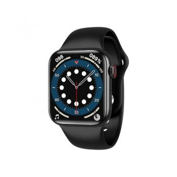 Smartwatch Techstar® W26+, Ecran Touch, IPS 1.75 inch HD, Bluetooth 4.2, Monitorizare Tensiune, Puls, Temperatura, Negru