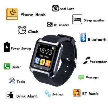 Smartwatch U-Watch BT-U80 Negru
