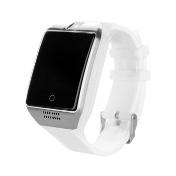 Smartwatch Vogue Q18 Curved cu Camera si Telefon 3G Alb Display 1.54