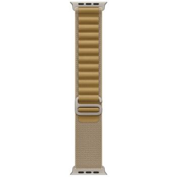 Apple Alpine Loop, 49mm Tan, Natural Titanium Finish - Medium