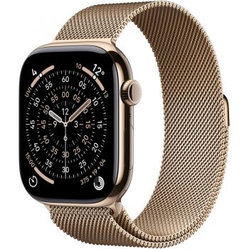 Apple Apple Watch 11 GPS + Cellular, Carcasa Gold Titanium 46mm, Gold Milanese Loop - M/L