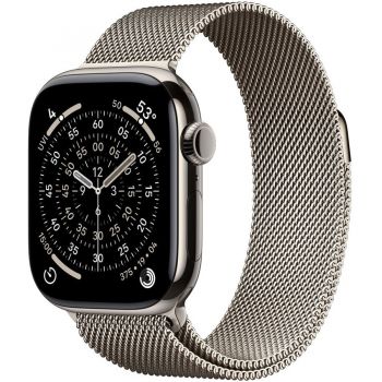 Apple Apple Watch 11 GPS + Cellular, Carcasa Natural Titanium 42mm, Natural Milanese Loop