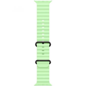 Apple Apple Watch 49mm Band:  Neon Green Ocean Band - Black Titanium Finish