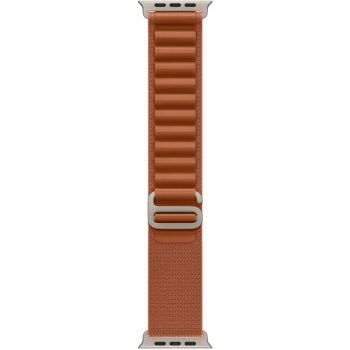 Apple Apple Watch 49mm Loop:  Terra Cotta Alpine Loop - Medium - Natural Titanium Finish