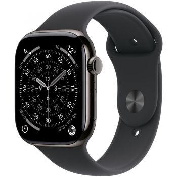 Apple Ceas inteligent Apple Watch Series 11, 64 GB, negru, S/M, rezistent la apa 50 m, GPS, Wi-Fi