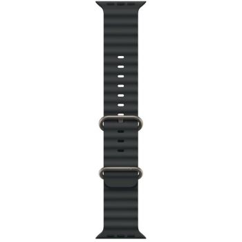 Apple Ocean Band Black, 49mm Natural Titanium Finish