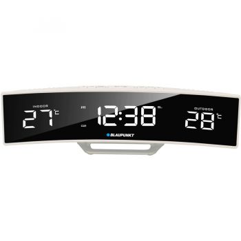 Blaupunkt Ceas cu radio Blaupunkt CR12WH, Termometru, Alb