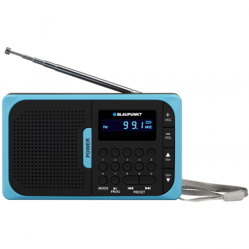 Blaupunkt Radio portabil Blaupunkt, PR5BL, MicroSD/USB/MP3, Afisaj LCD, AAA, Negru/Albastru (PR5BL)