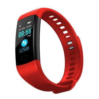 Bratara Smart Fitness Sport Y5, Bluetooth 4.0 Waterproof cu Monitorizare Somn, Cardiaca si Pedometru