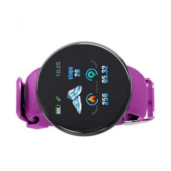 Ceas Smartwatch Techstar® D18, 1.3inch OLED, Bluetooth 4.0, Monitorizare Tensiune, Puls, Oxigenarea Sangelui