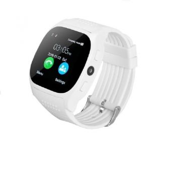 Ceas Smartwatch Techstar® T8 Alb, Cartela SIM, 1.54 inch, Apelare, Alerte Sedentarism, Hidratare, Bluetooth 4.0