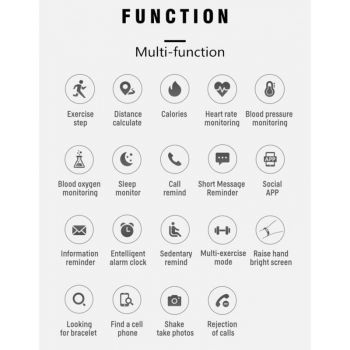 Ceas Smartwatch Techstar® W5, 1.54 inch IPS, Monitorizare Cardiaca, Tensiune, Sedentarism, Bluetooth 4.2